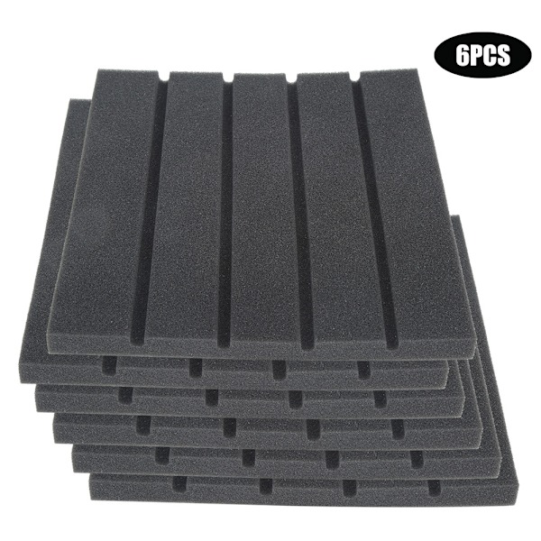 6Pcs 25x25x2cm Soundproofing Foam Acoustic Panels Piano Room Recording Studio Sound Absorbing Sponge