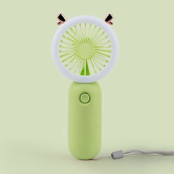 VertMini kannettava käsituuletin, 500 mAh USB-ladattava, pieni tuuletin paristoilla ja 3 nopeudella matkustamiseen/liikkumiseen/meikkaamiseen