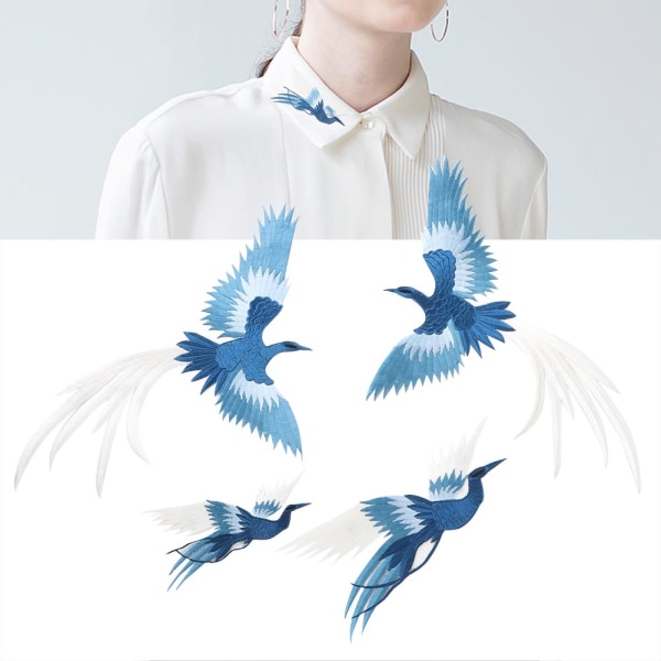 Phoenix Bird -yhdistelmä kirjailtu kangastarra Applikoitu askarteluvaatetarvikkeet
