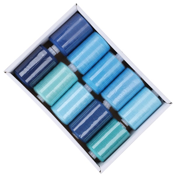 10 rullaa ompelulankaa Set Koti Pagoda Langat DIY Tarvikkeet 300 Jaardia 402Sininen
