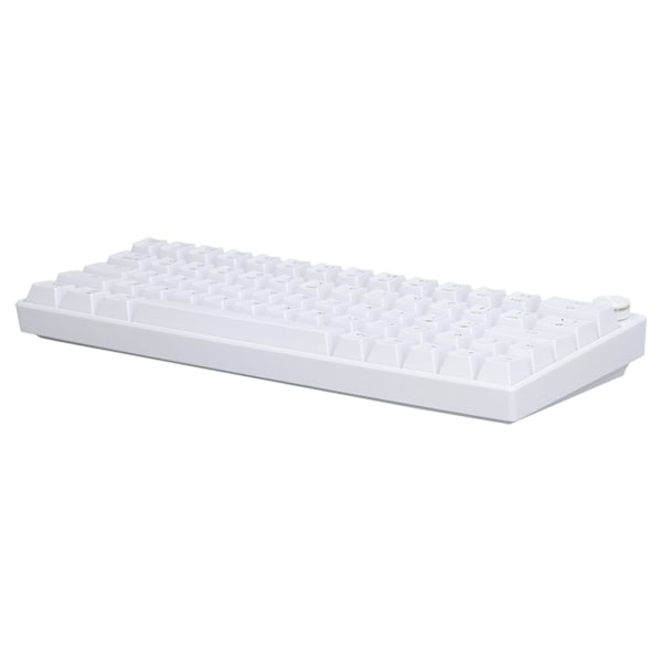Mekanisk tangentbord 64 tangenter Plus RGB 3 lägen vridknapp design ergonomisk layout 4 valfria switchar vitt tangentbord för IOS blå switch