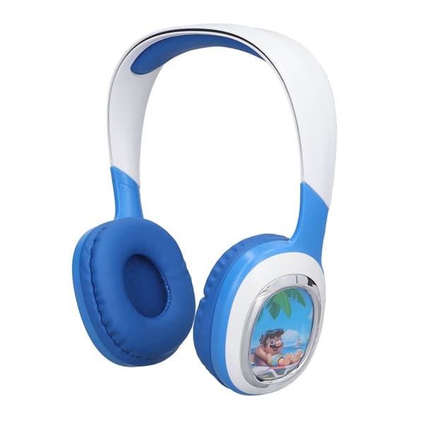 Barns trådbundna hörlurar volymbegränsande multifunktionella brusreducerande tecknade animerade trådbundna headset blå