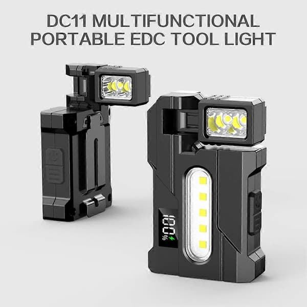 1-3 pcs Rechargeable EDC Flashlight Compact LED Lamp with Magnetic Clip, Dual Light Sources, Perfect for Emergencies and Outdoor Use 3pcs