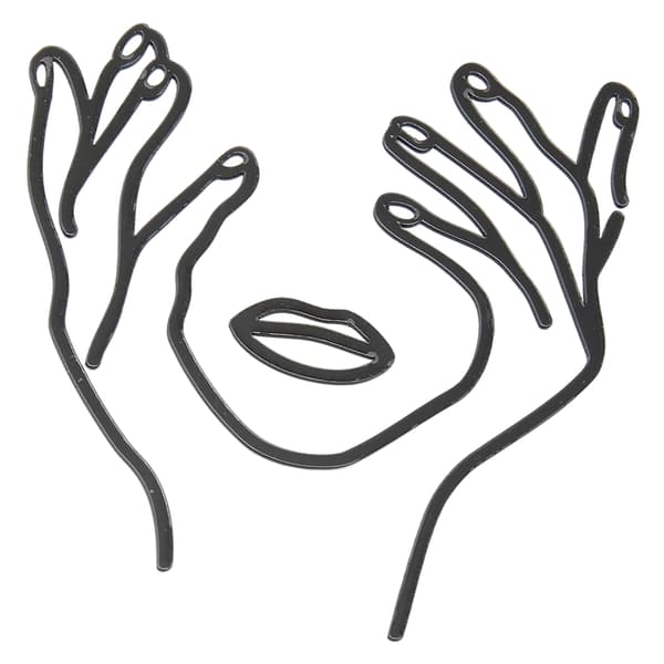 10 sæt ansigtskagepynt til damer, abstrakt minimalistisk DIY ansigtslinjer kagepynt til fødselsdagskage bryllupsfest