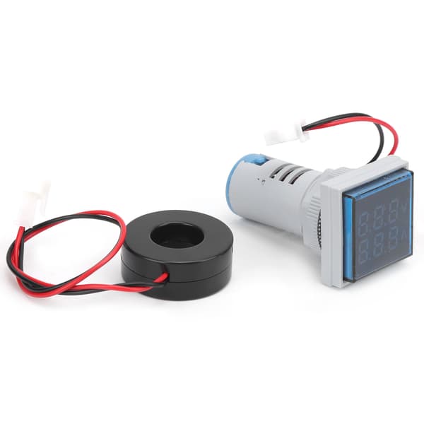 AD16‑22FVA 2-i-1 Voltmeter Amperemeter Spenningsstrømmåler Tester Måleindikator Blå