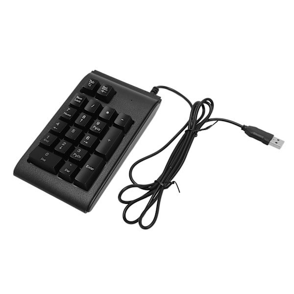 19 taster numerisk tastatur med 3 farver baggrundsbelyste U-formede taster Plug and Play USB-kablet talblok til bærbar PC-skrivebord