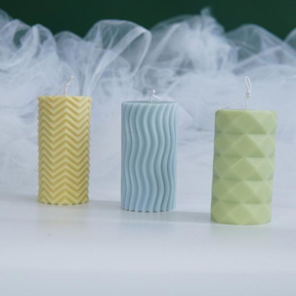 Moderne stearinlysstøbeform 3D geometrisk silikonelysfremstillingsform Aroma stearinlys silikoneforme