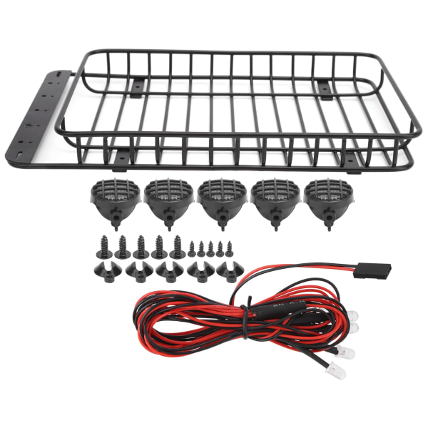 Roof Rack Metal Luggage Carrier Lightweight RC Car Parts for Traxxas TRX‑4 /Axial SCX10 90046