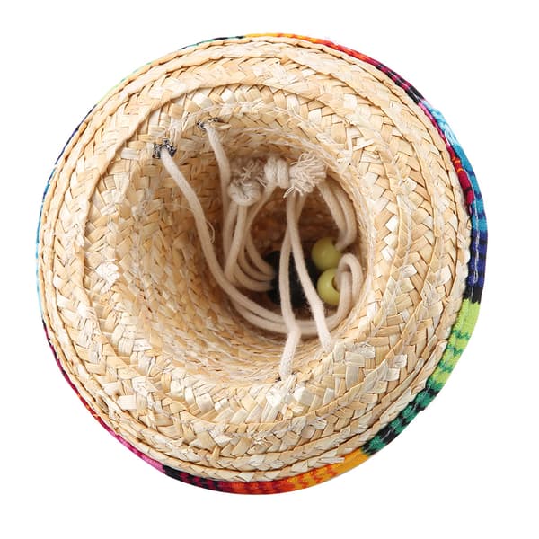 Mini Straw Sombrero Party Hat til Små Kæledyr/Hvalpe/Kat med Bomuldsrebsjustering