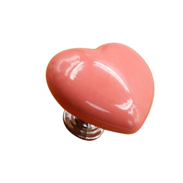 Hjerteformet toalettknapp i plast, solid universal toalettknapp, trykknapp for toalett, erstatning for bad, rosa