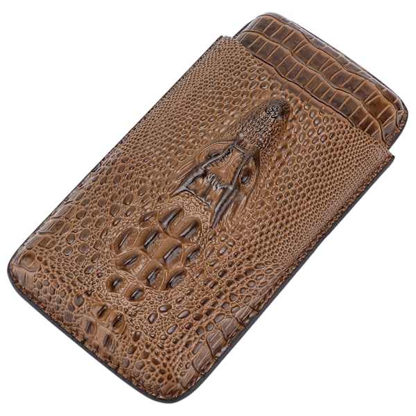 Cigar Case 3 Fingers Portable Polerad Inre Hud Utsökt Cigar Holder för Maken Pojkvän Fader