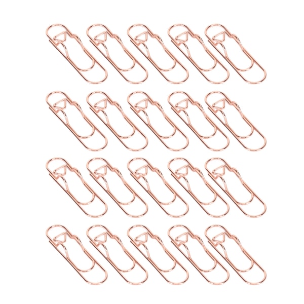 20 stk Metal Pen Clips Stærk Metal Stærk Fastspænding Holdbar Rose Gold Bog Pen Holder til kontorskolemøde