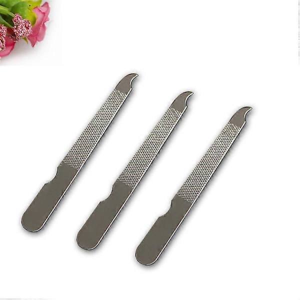 Nagelfilsset Dubbelsidig Nagelfil med Böjd Spets, Metallfil Buffer Fingernaglar Tånaglar Manikyr Filar Nagel Vård Manikyr Verktyg Tillbehör för Sa