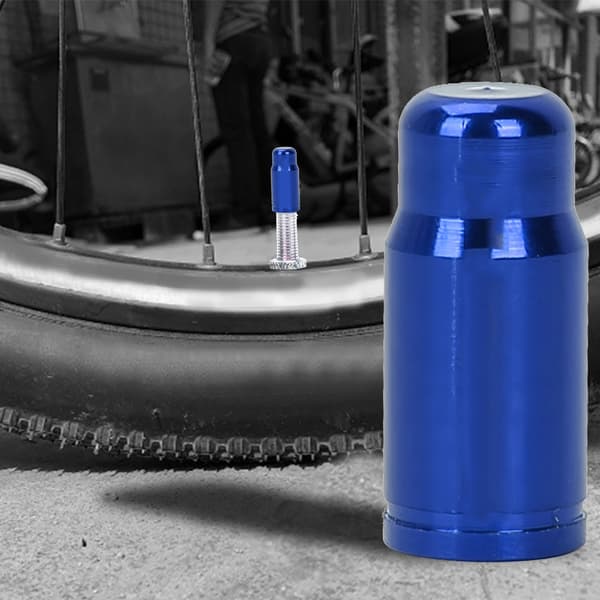 50 stk. anodiserte sykkeldekk Presta luftventil støvdeksler i aluminiumslegering (blå)