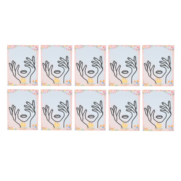 10 sæt ansigtskagepynt til damer, abstrakt minimalistisk DIY ansigtslinjer kagepynt til fødselsdagskage bryllupsfest