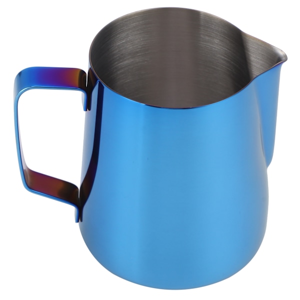 Melkeskummerkanne i japansk stil 304 rustfritt stål Kaffe Kopp Krus for Hjem Bar (600ML Blå)