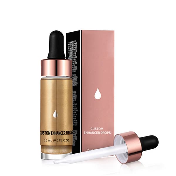 Ansigt Læber Kontur Highlight Lysende Makeup Dråbe Koncentrat Væske (Guld)