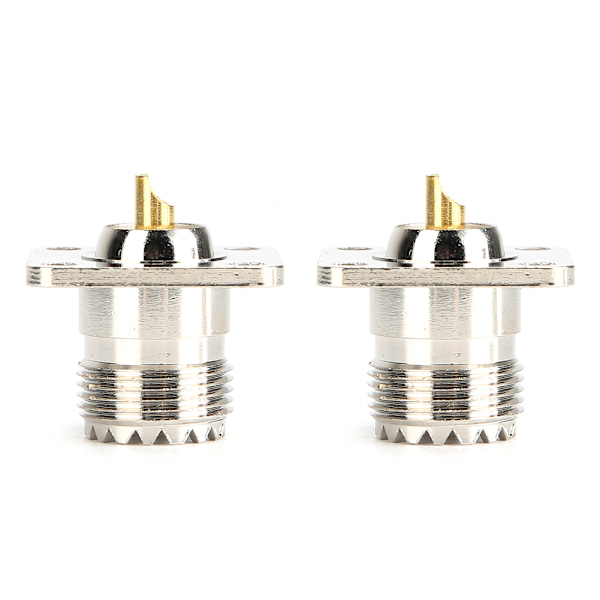 2 UHF naaras SO239 messinki 4-reikäinen 50 ohm sovitinliitin sovitinmuunnin