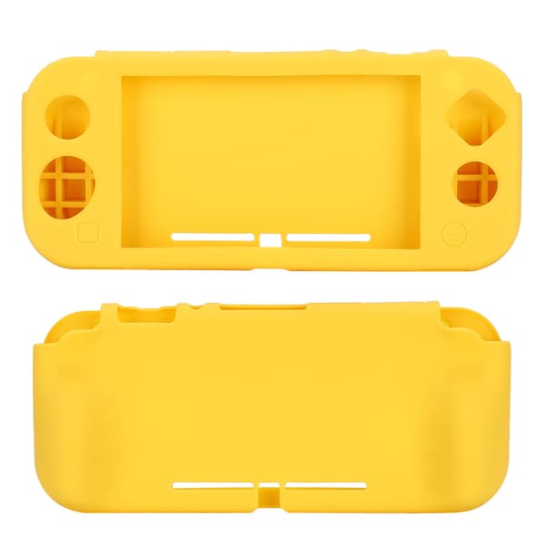 Silikonskyddsfodral för spelkonsol med grepp, halkfria tillbehör för Switch Lite (gul)