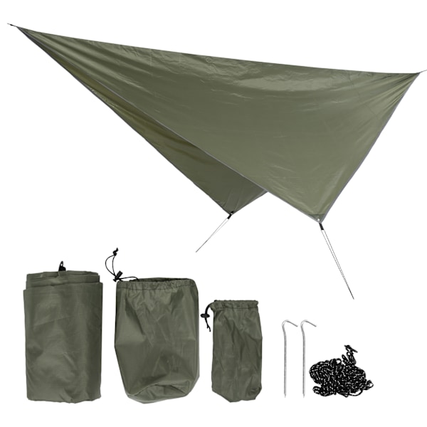 360x290cm Camping Tält Vattentät Multifunktionell Rhombus Baldakin Strandskugga TygArmégrön