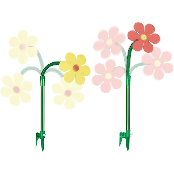 1 Haveblomst sprinklerslangesæt - 6 meter, 360 graders dækning, rød