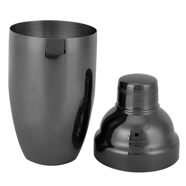 Trendig rostfri cocktailshaker, skakverktyg, bartillbehör, svart