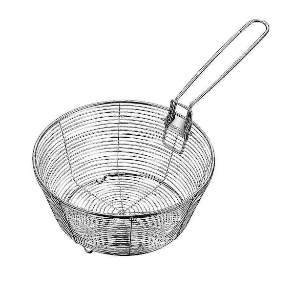 Si Fine Mesh Si Med Non-stick Bund Foldbart Håndtag Anti-skoldning Varmebestandig Rustfri Kitc 22cm