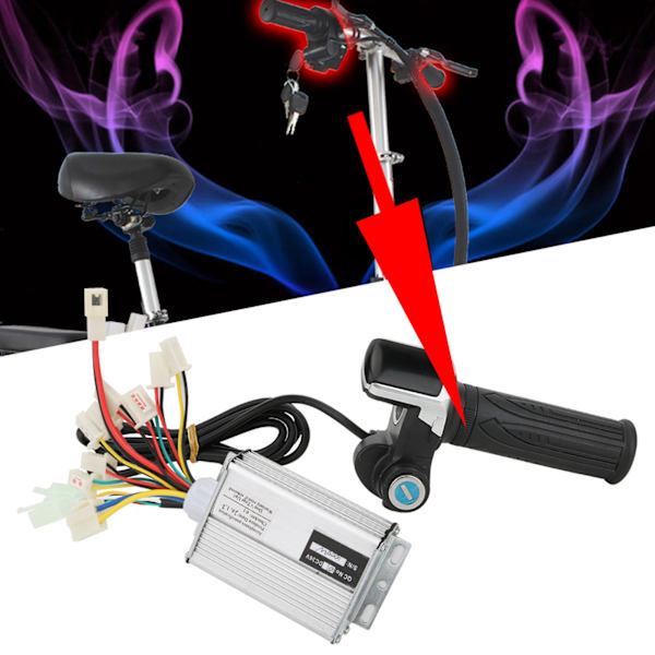 36V1000W borste E-cykelkontroll och multifunktions set med lås elektrisk kvantitetsdisplay