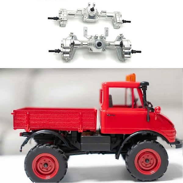 For- og bagaksel sæt til FMS 1/24 FCX24 Xiaoqi K5 RC, Sølv