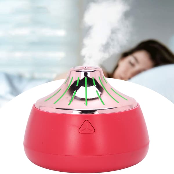 200 ml luftfuktare USB-laddning aromaterapi diffusor skrivbordslampa mini dimmaskin (röd roséguld)