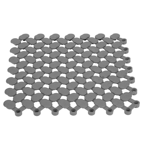 6 st 20x20cm halkfria flätfogade golvmattor för kök badrum dusch pool balkong (mörkgrå)