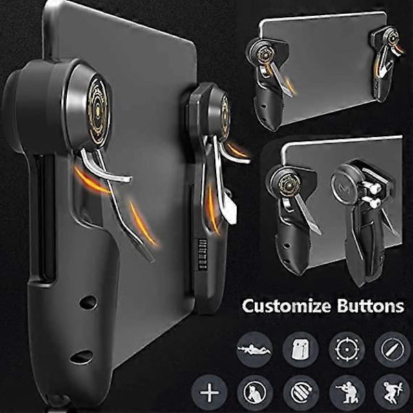 2 kpl Tablet-pelin joystick-liipaisinkahva 6 sormen L1R1 ampuja tulitus tähtäyspainikeohjain iPad-tabletille PUBG-pelitarvikkeet