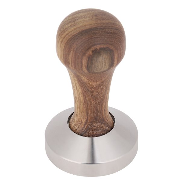 Praktisk kaffepress i rostfritt stål för espresso, pulverpress, platt presshammare (51 mm)