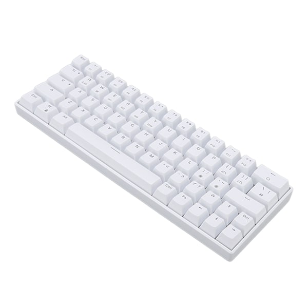 Mekanisk tastatur 64 taster trådløs 2.4G BT3.0 5.0 Type C kablet tilkobling ergonomisk design hvitt tastatur lineær handling bryter