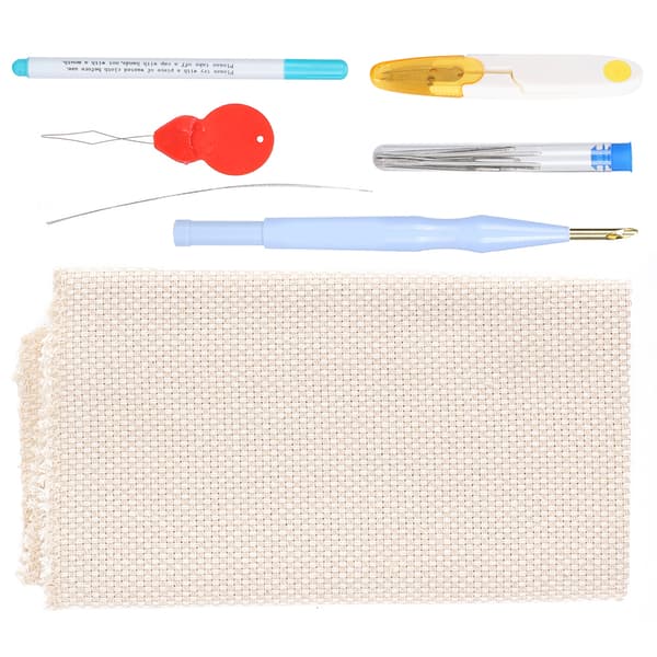 Punch Needle Broderisæt DIY Tyk Uld Messingrør Garn Saks Værktøjssæt