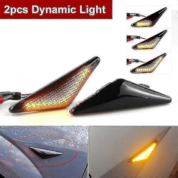Flytande Sidoblinkers LED Dynamisk Sidomarkeringsblinkers Indikatorlampa För Ford Mondeo 3 Mk3 Focus 1 Mk15.29 2st Dynamisk