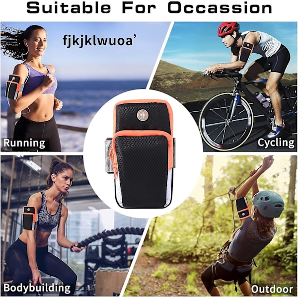 Multifunktionellt Armband för Utomhussport, Löpning, Mobiltelefonväska, Ficka för Smartphones upp till 6 tum