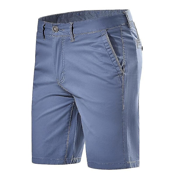 Khaki Herre Chino Shorts 32 Blå