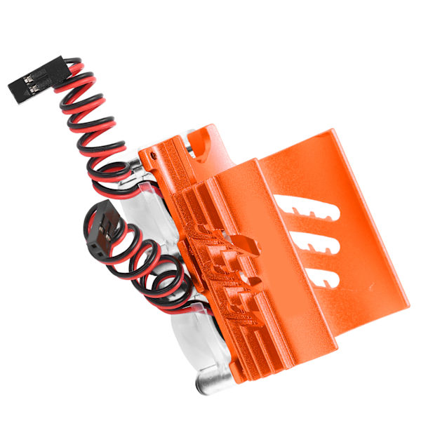 Dubbla fläktar motor kylning kylare tvilling fläktar motor kylfläns 40‑42mm för 1/8 RC bil orange