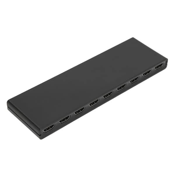 4K 1x8 HD Multimedia Interface-distributör 1 in 8 ut aluminiumlegering HD Multimedia Interface-splitter 100‑240V UK-kontakt