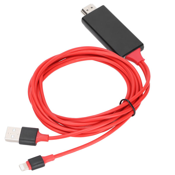 1080P-monitorikaapeli High Definition Multimedia Interface -kaapeliliittimelle AV-videoääniadapteri 2 m IPhone 12 -sarjalle