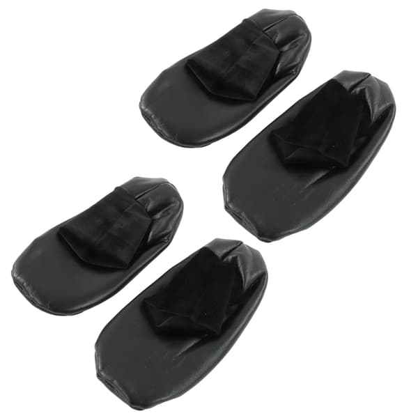Sunnah Khuff-strumpor PU-läder Polyester Bekväm Varm Plyschfoder Termiska Khuffain-strumpor för skostorlek 36 till 41 EU Svart Elastisk Version