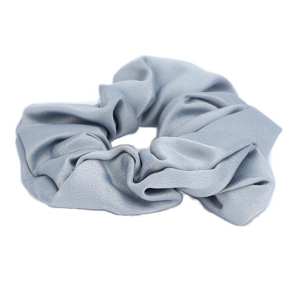 Elastiska hårscrunchies enfärgade mjuka tyghårband scrunchies håraccessoarer för flickorSilvergrå
