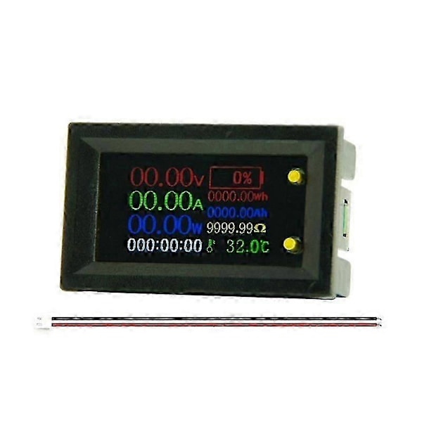 20A Voltmeter Amperemeter 9In1 Multifunktionstestare IPS LCD Spänning Ström Effekt Energi Batteri Elektr