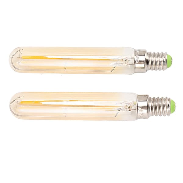 2 stk. LED-rørpære 4W E14 2300K rørformede lyspærer T20x120 220-240V til belysning