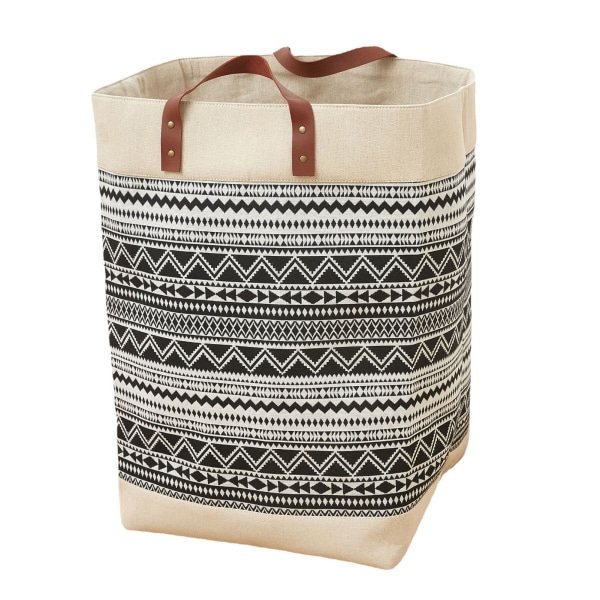 Laundry Basket Grocery Bag Jute Large Capacity Dirty Clothes Storage Basket Bucket for Home Black