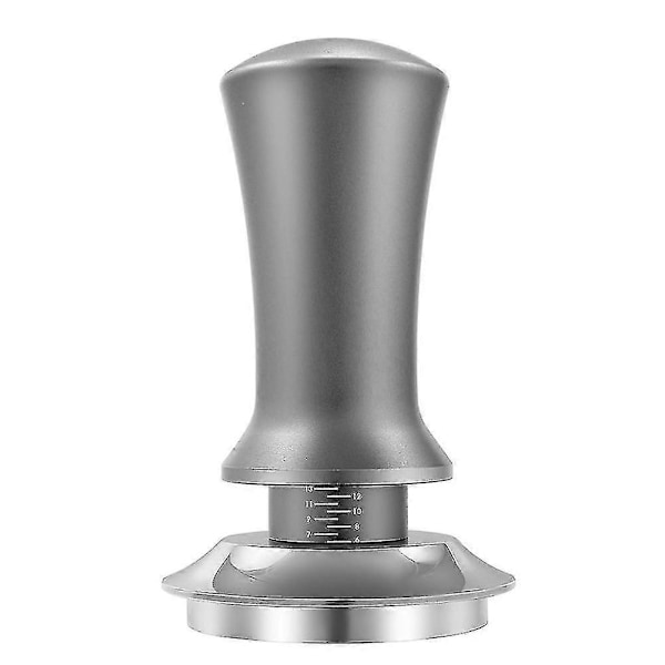 51/53/58mm Kaffepress Justerbart Djup Med Skala Kaffepulverpress Fjädrar Kalibrerad Pressning Kaffepressverktyg Silvergrå 53mm