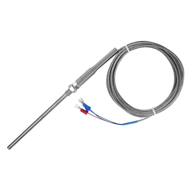 M8 Gjenge PT100 Platinium Resistor Termoelement 100mm Probe Temperatursensor Ledning 0-400℃ (3 m)