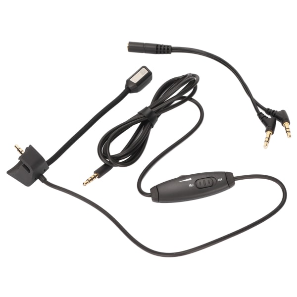 Boom Mikrofon Kabel Støjreduktion Gaming Headsets Mikrofonkabel med lydstyrkekontrol Mute Switch til PS5 til Xbox PC