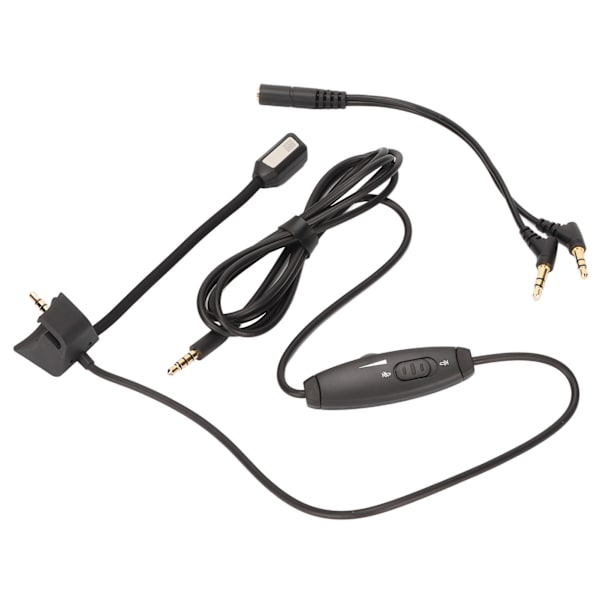 Boom mikrofonikaapeli melunvaimennus pelikuulokkeet mikrofonikaapeli äänenvoimakkuuden säätimen mykistyskytkimellä PS5:lle Xbox PC:lle
